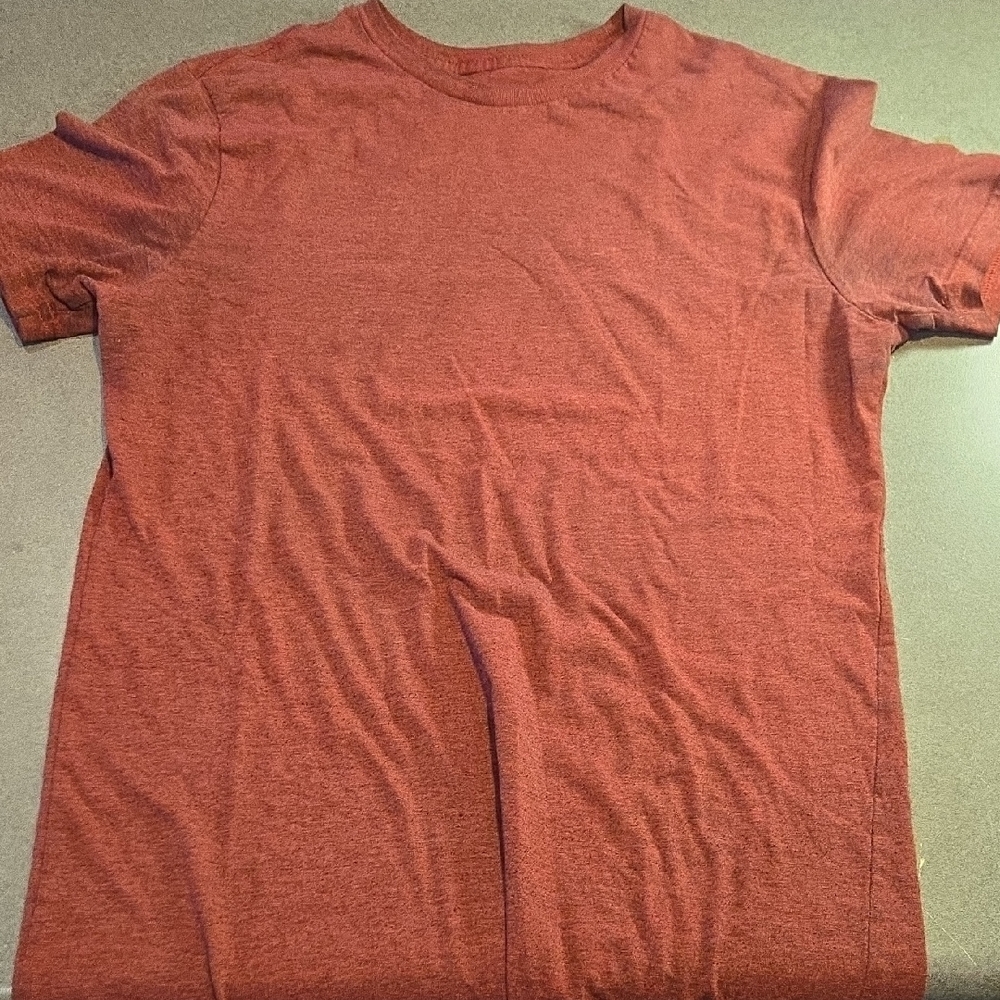 Men's Burgundy Fitted Short Sleeve